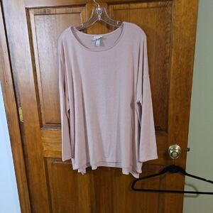 Ava & Viv Pink Oversized Crew Neck Sweater